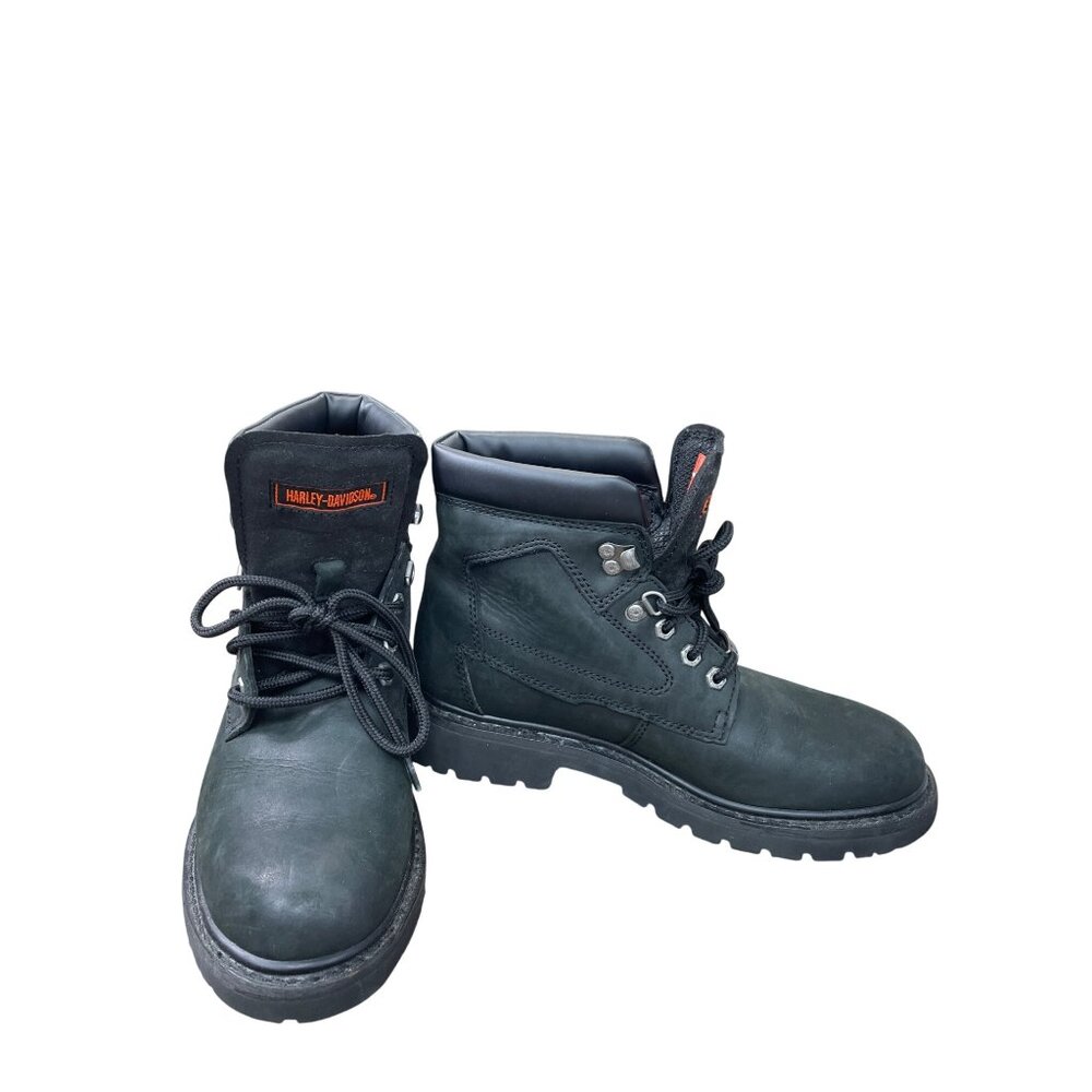 Harley-Davidson Mens Black Leather Ankle Riding Boots Size 8.5M SKU 9022